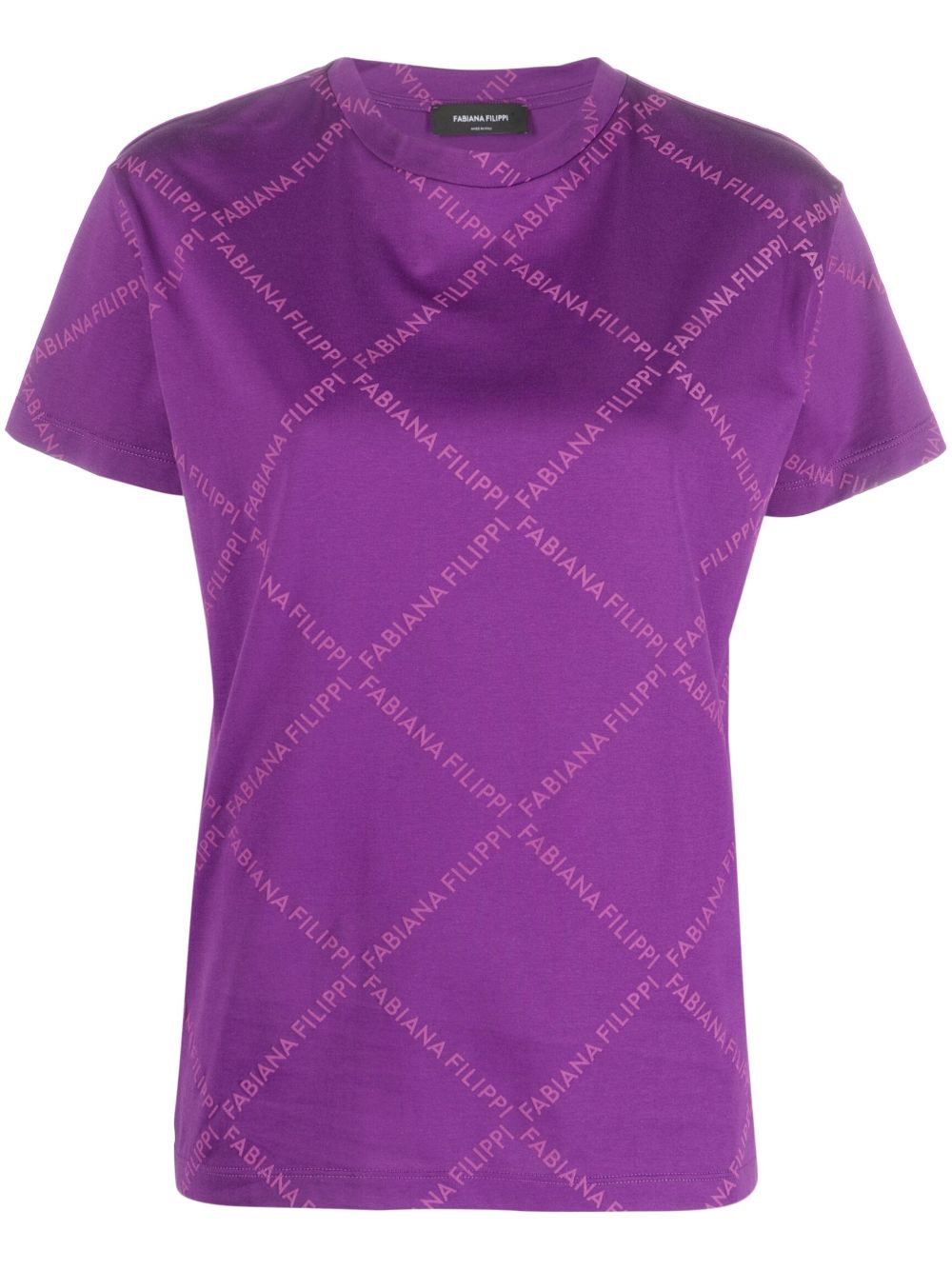 Fabiana Filippi logo-print cotton T-shirt - Purple