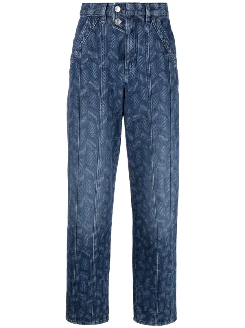 MARANT ÉTOILE Sulanoa-print straight-leg jeans