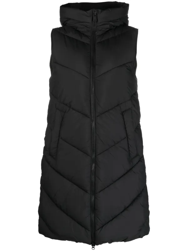 Save The Duck chevron quilted Hooded Gilet Farfetch