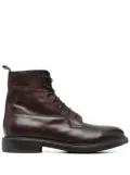 Moma Polacco lace-up leather boots - Brown