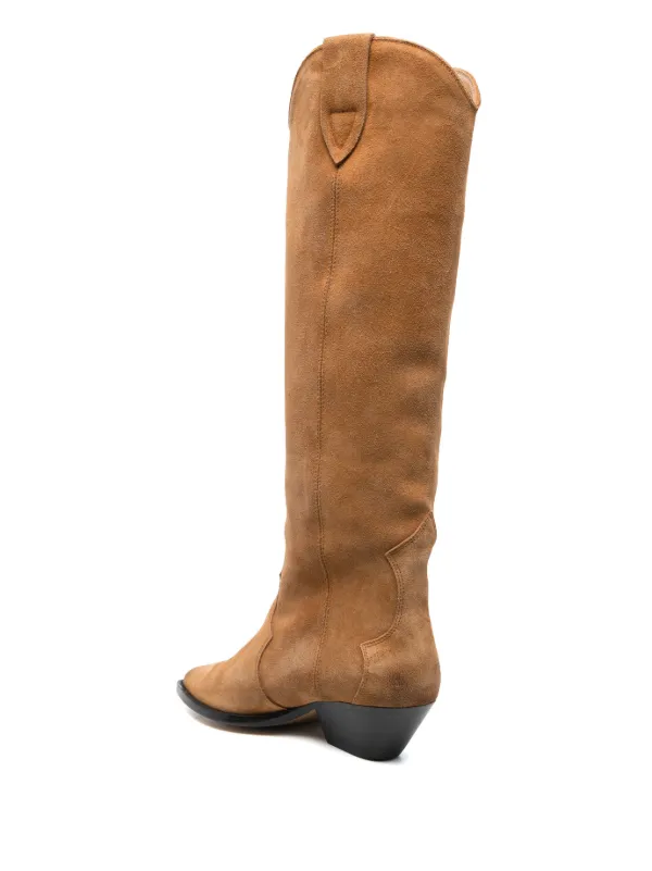 ISABEL MARANT Denvee Suede Knee-high Boots in Brown, view 3