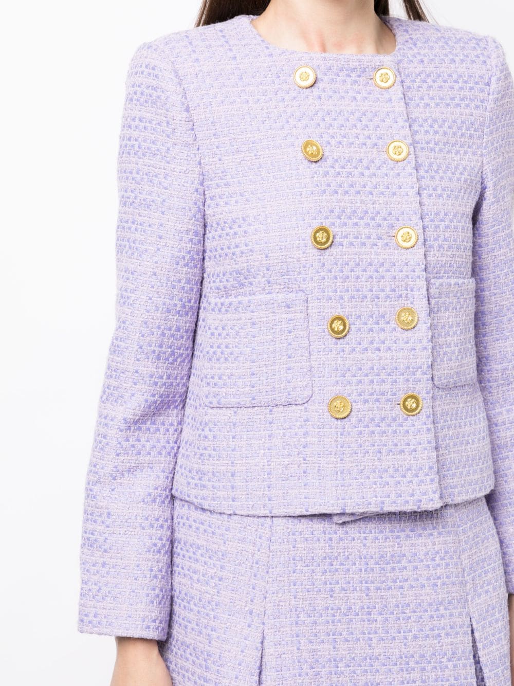 Shop We Are Kindred Winona Tweed Jacket In Purple