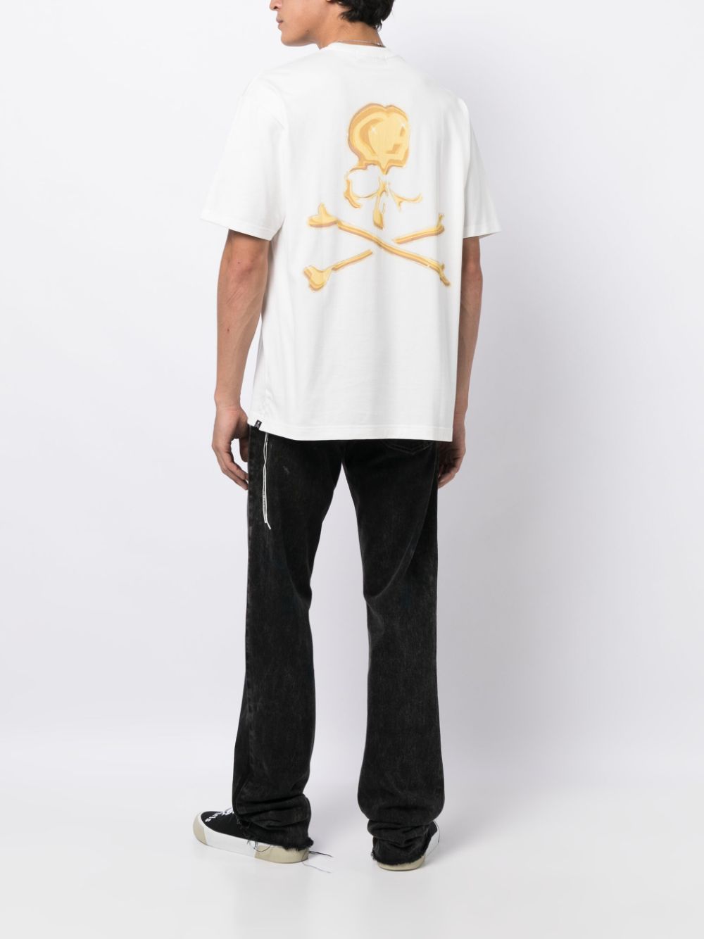 Mastermind World logo-print cotton T-shirt - Wit