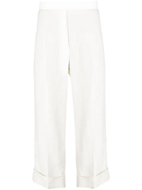 Thom Browne turn-up linen trousers