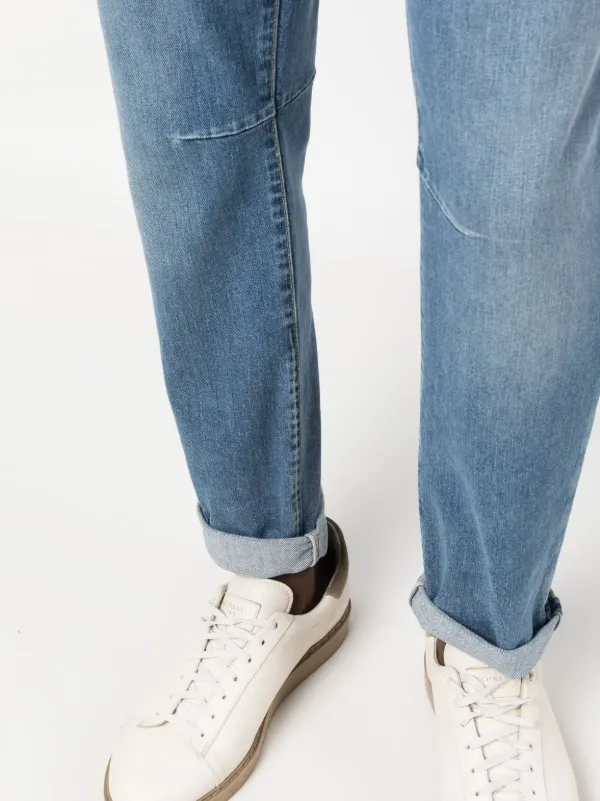 Brunello Cucinelli low-rise tapered-leg Jeans | Blue