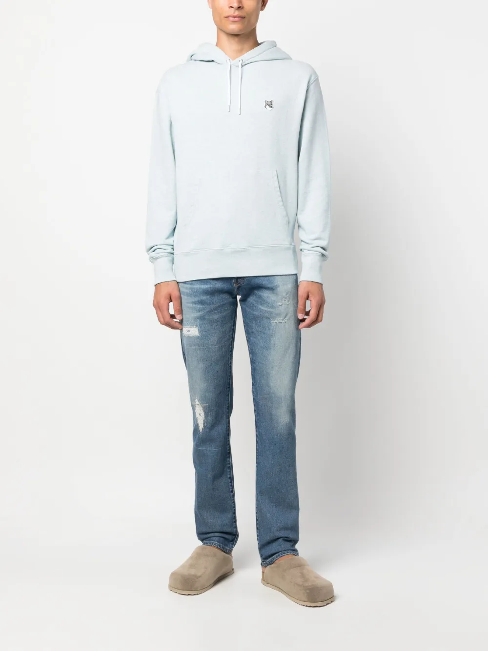 Maison Kitsuné Hoodie met patroon - Blauw