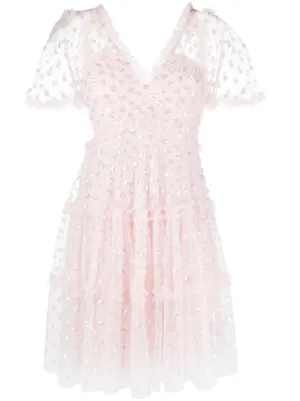 Needle & thread rainbow ditsy embellished tulle gown 2025