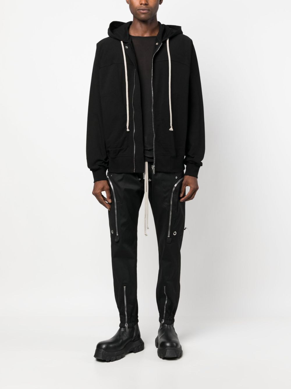 Rick Owens zip-pockets organic-cotton trousers - Zwart