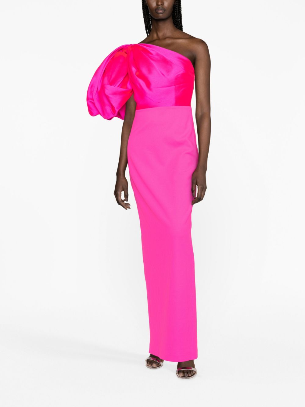 Solace London one-shoulder maxi dress - Roze