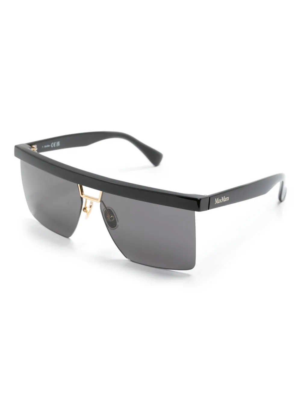 Max Mara rectangle-frame sunglasses - Zwart