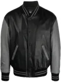DONDUP panelled leather bomber jacket - Black
