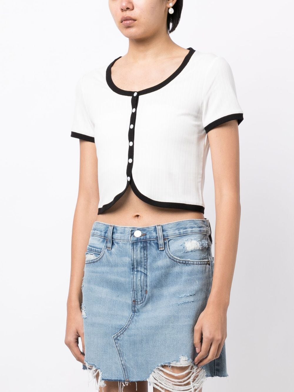 tout a coup Cropped top Wit