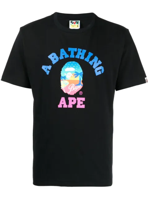 A BATHING APE® graphic-print cotton T-shirt