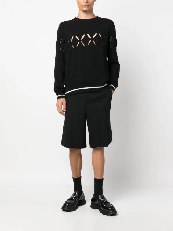 Alexander McQueen Tailored Cotton Shorts | Black | FARFETCH