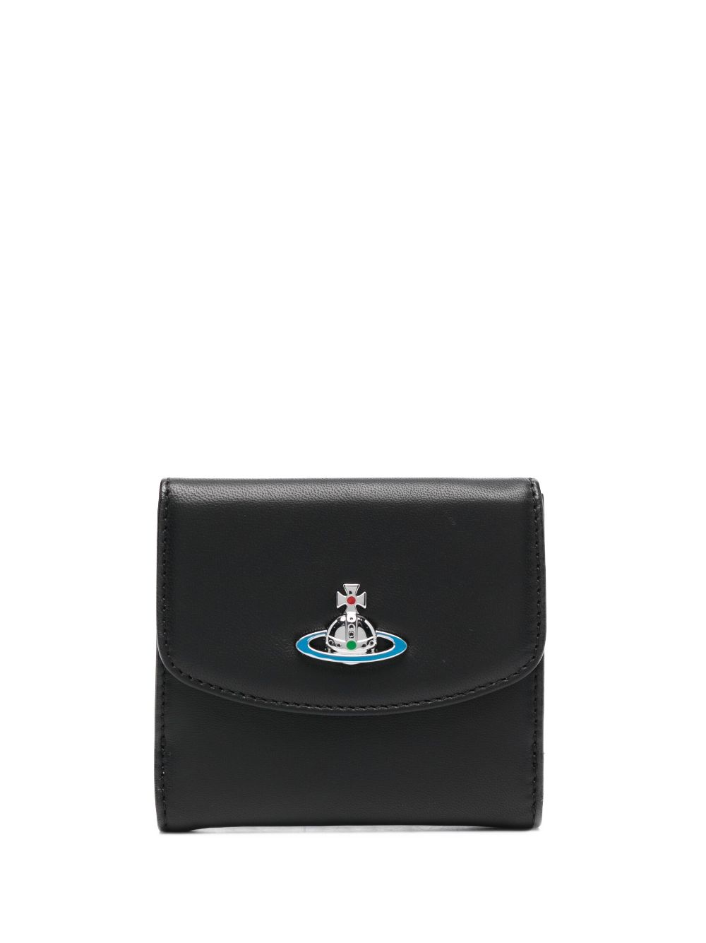 Vivienne Westwood small Emma leather wallet – Black