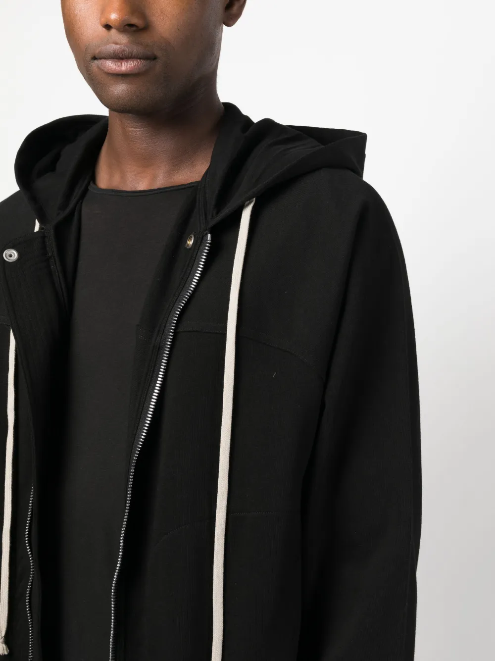 zip-up cotton hoodie