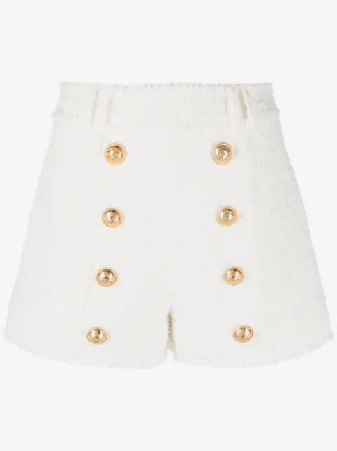 Balmain shorts de tweed con botones