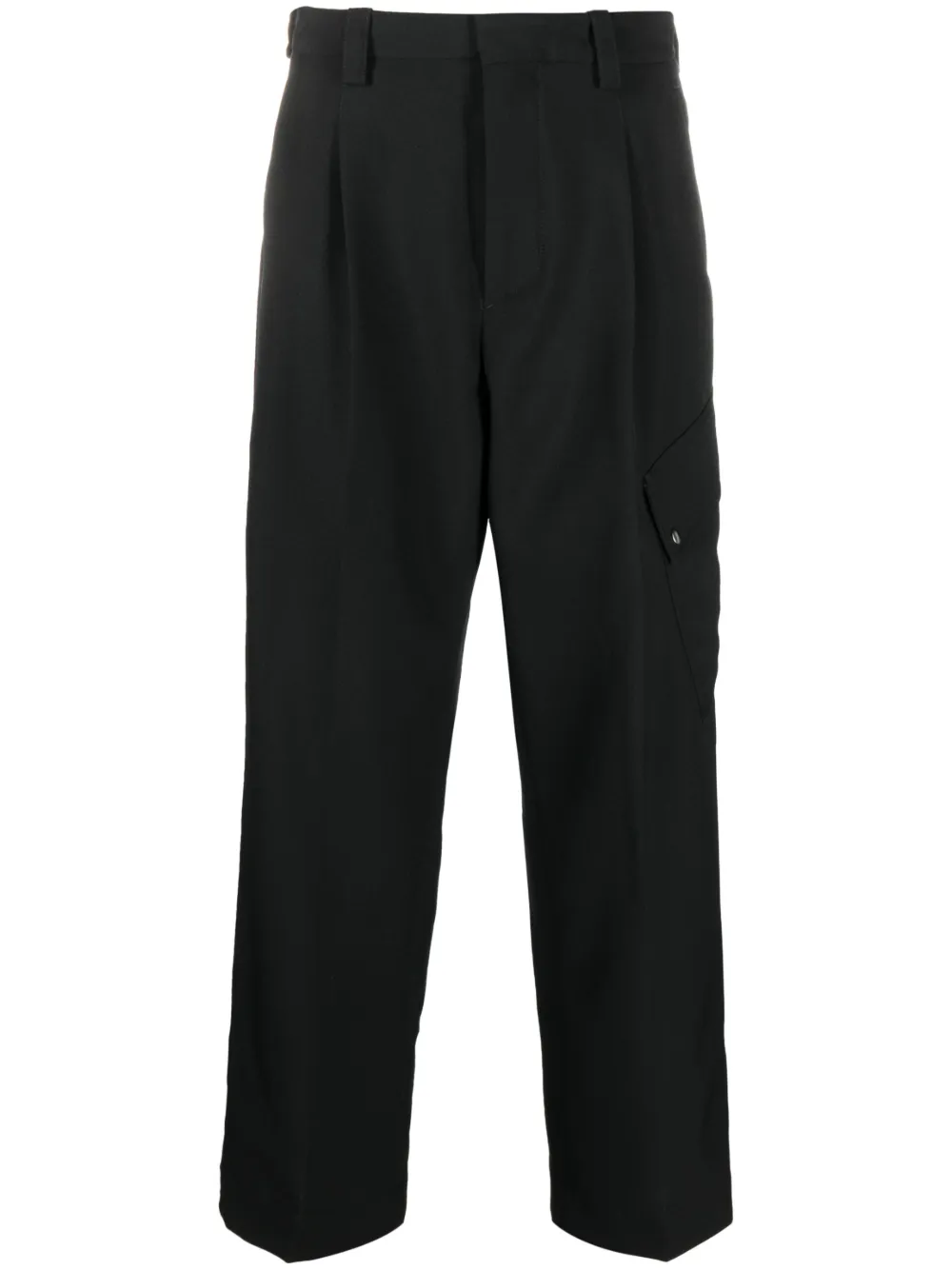 OAMC Combine straight-leg cropped trousers - Black