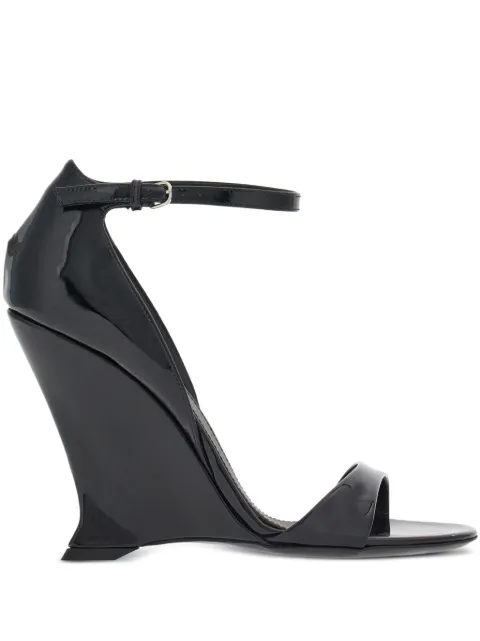 Ferragamo 100mm patent leather sandals