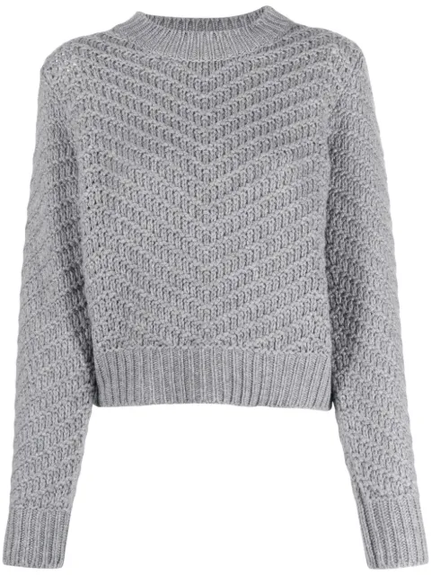 Fabiana Filippi chevron-knit cashmere jumper