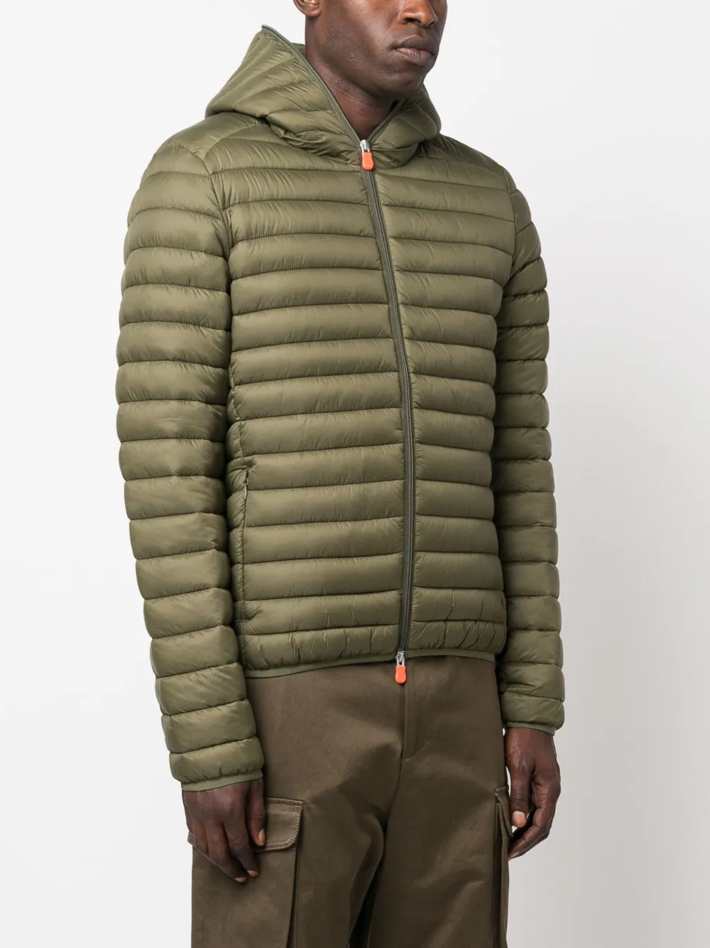  Save The Duck Logo-patch Padded Jacket - Green 