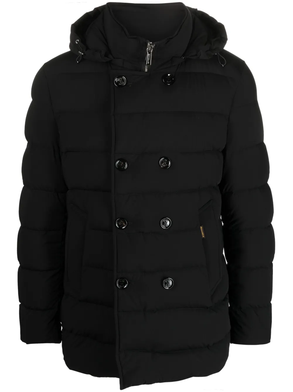 Moorer long-sleeve padded down jacket – Black