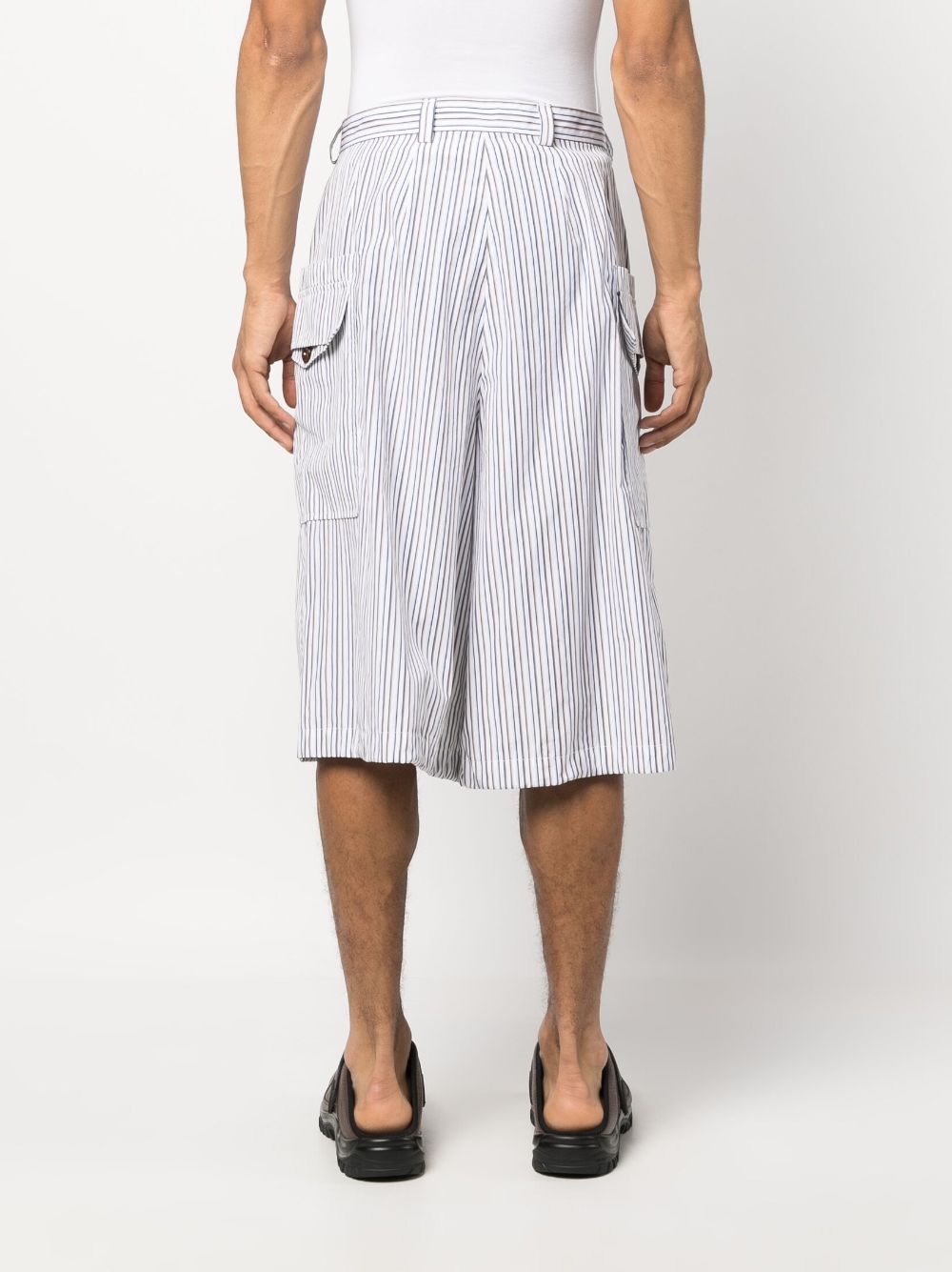 Kiko Kostadinov striped jacquard bermuda shorts | Smart Closet