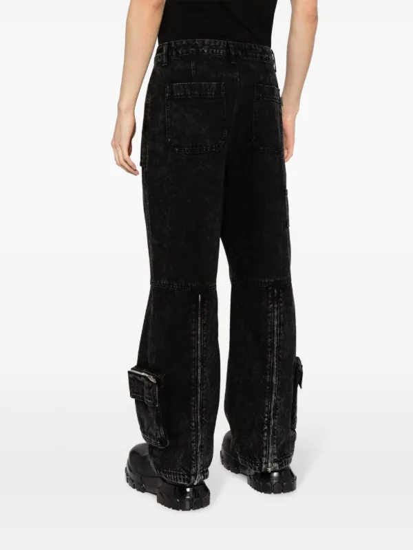 Juun.J cargo pocket wide leg denim pants
