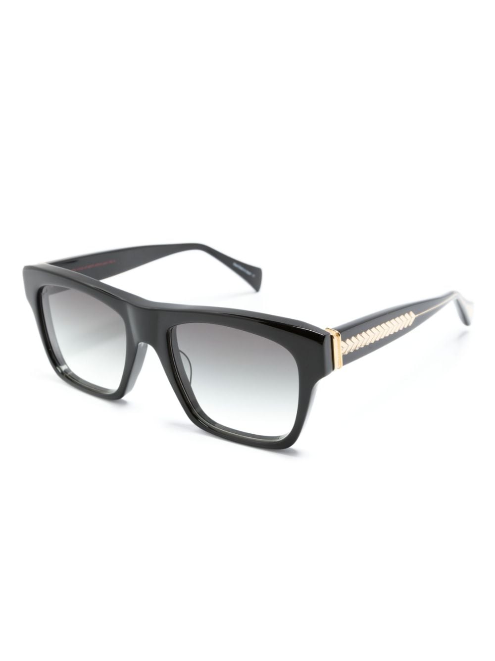 EQUE.M Safari Rider zonnebril met vierkant montuur - Zwart