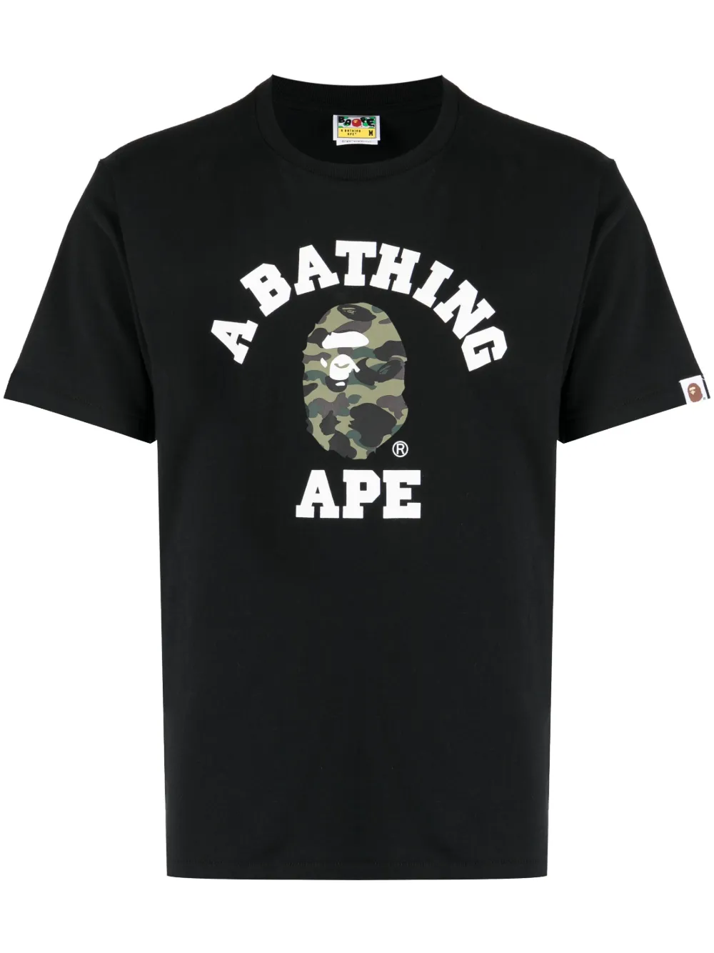 A BATHING APE T-shirt met logoprint Zwart