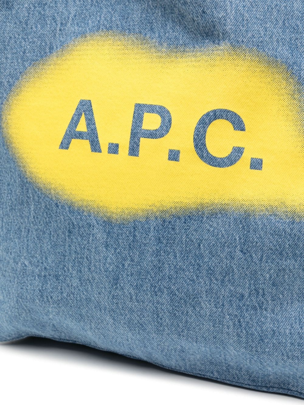 Shop Apc Lou Denim Tote Bag In Blue