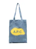 A.P.C. Lou denim tote bag - Blue