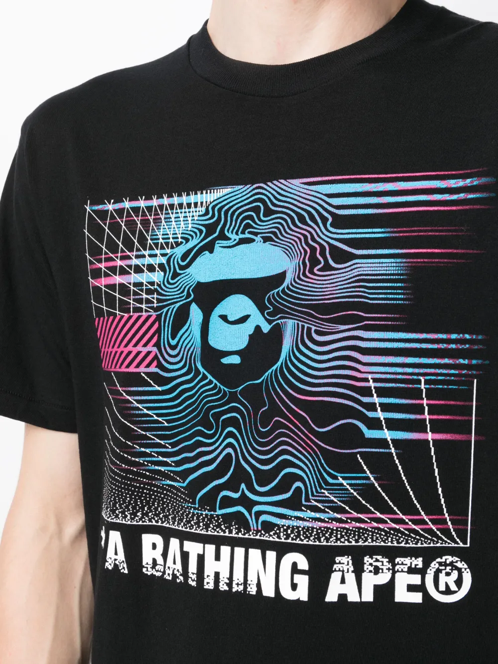 Shop A Bathing Ape Graphic-print Cotton T-shirt In Black