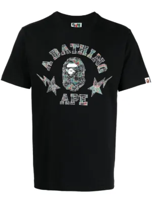 A BATHING APE® ロゴ Tシャツ | ブラック | FARFETCH JP