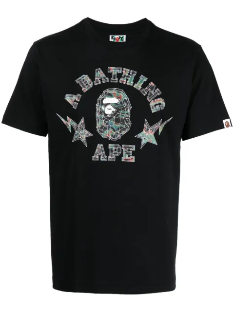 A BATHING APE® logo-print cotton T-shirt
