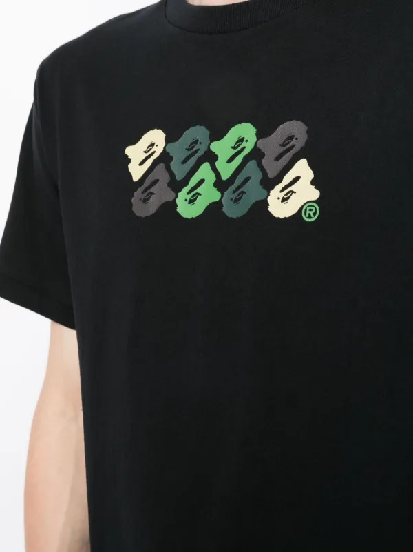 A BATHING APE Camiseta ABC Con Estampado Militar Farfetch