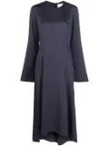 Róhe Fluid asymmetric crêpe midi dress - Blue