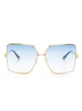 Casablanca square-frame gradient sunglasses - Gold
