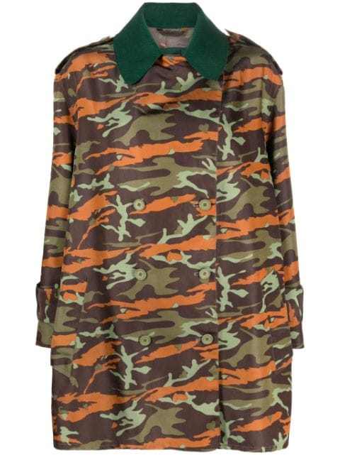 Jean Paul Gaultier Pre-Owned 1990s camouflage-pattern double-breasted coat