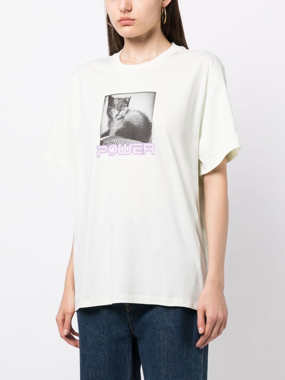 Shop Stella Mccartney Photograph-print Cotton T-shirt In 绿色