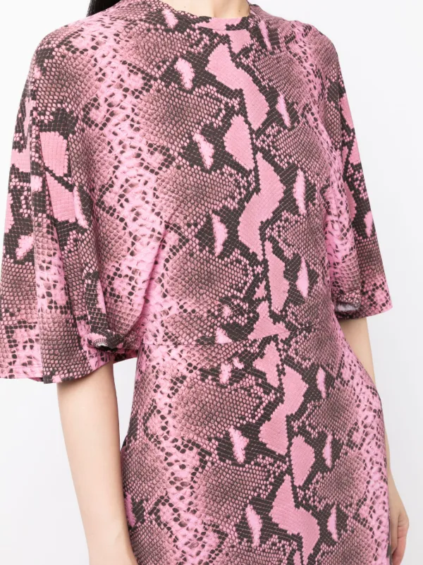 Stella McCartney snake print asymmetric design Dress Farfetch