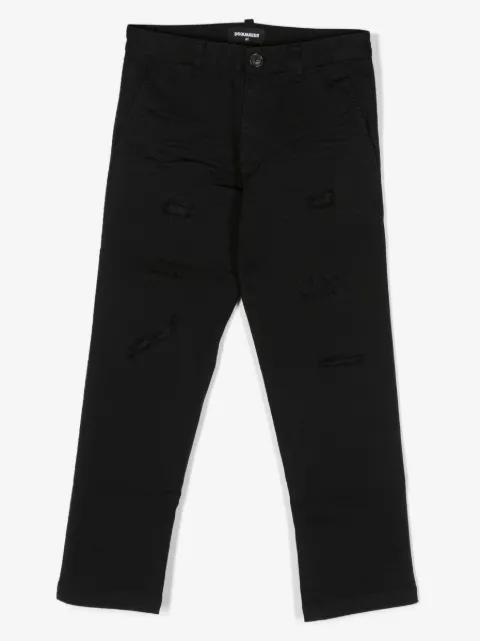 DSQUARED2 KIDS mid-rise straight-leg jeans 