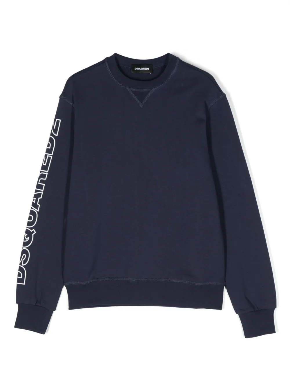 DSQUARED2 KIDS sudadera con logo estampado | azul | Image 1