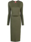 Diesel cut-out wool-blend dress - Green