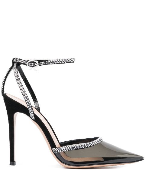 Gianvito Rossi Plexi 110mm crystal-embellished pumps Women