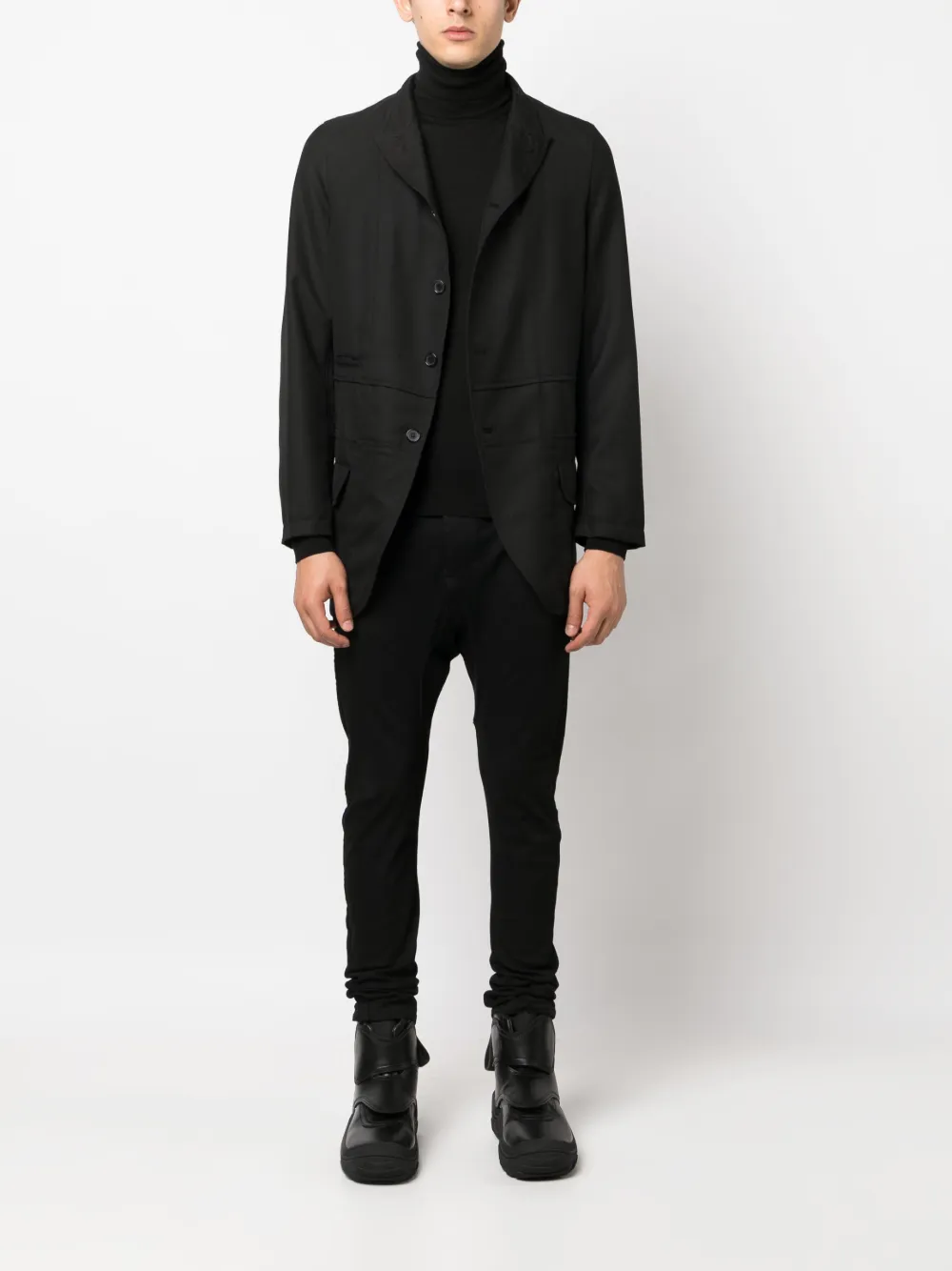 Boris Bidjan Saberi tapered-leg trousers - Zwart