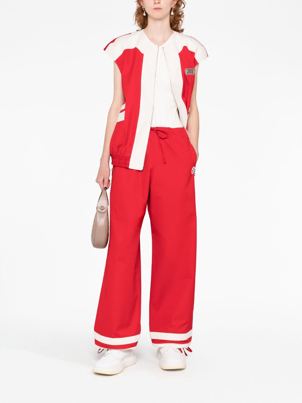 Gucci Interlocking G wide-leg trousers - Rood