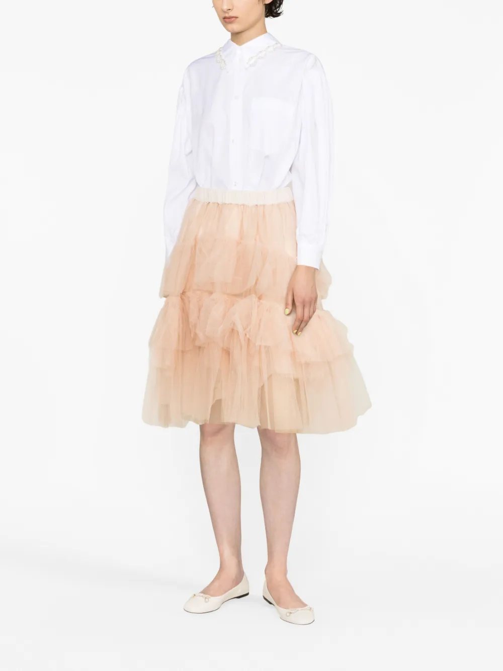 Simone Rocha Gelaagde midi-rok - Beige