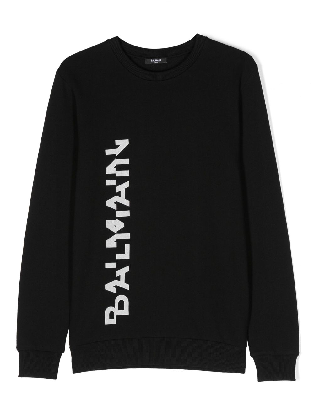 Balmain Kids logo-print cotton sweatshirt - Black