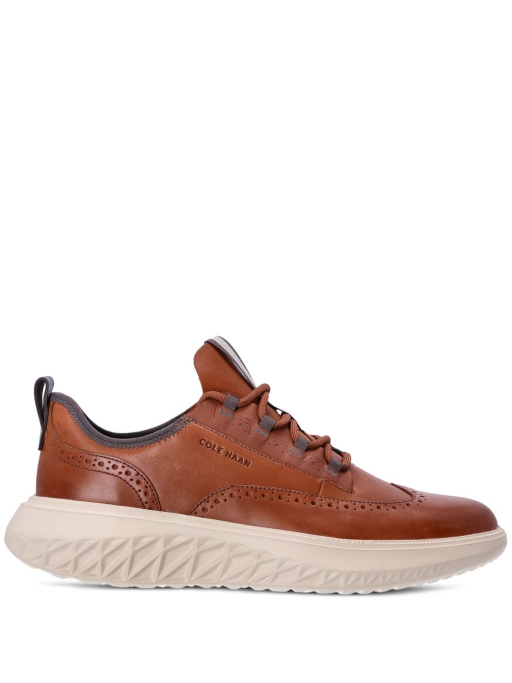 Cole Haan Zerogrand Leather Sneakers In Brown